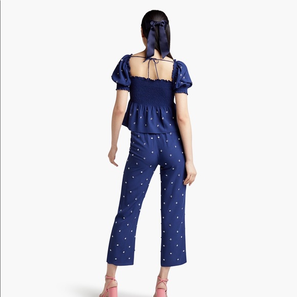 Hill House Home The Jewel Jammie Top in Navy | Sz Large | NWOT - Picture 7 of 12